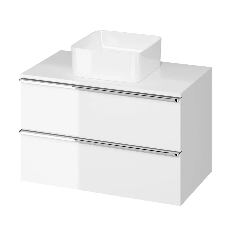 Finale Uitverkoop Skříňka Cersanit Virgo 80 s deskou bílá chrom úchytka, S522-026
