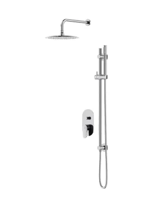 Sprchová souprava Cersanit Inverto vanová, sprchová, podomítková, 2 úchyty, chrom černá set B260, S952‑005 Levný