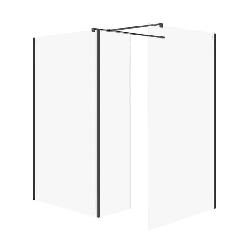 Sprchový kout Cersanit Mille 100x90x30x200 walk-in pohyblivá stěna černý set B805, S601-192 Lage Prijs