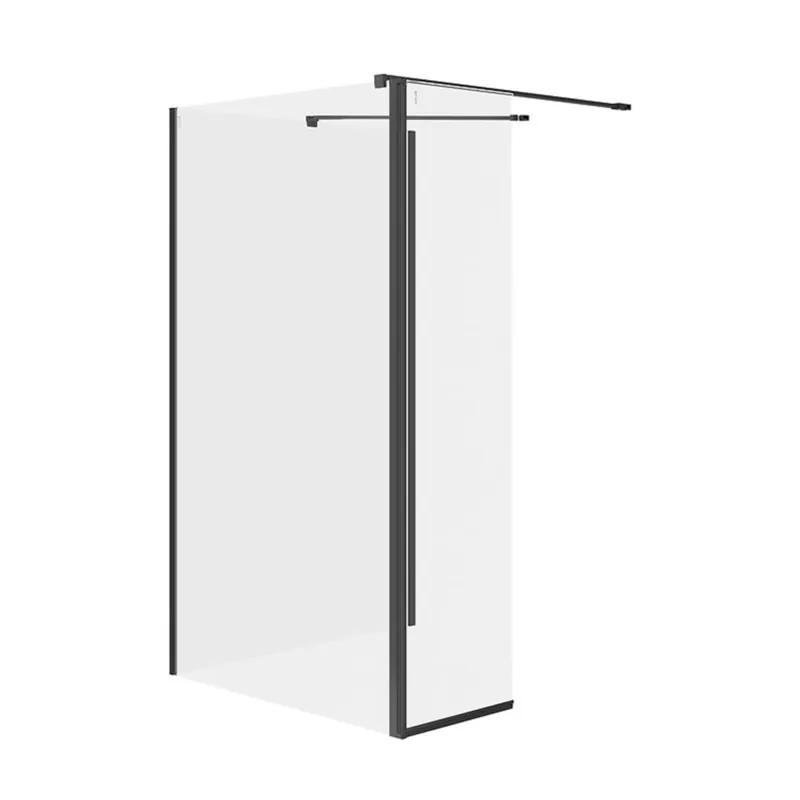 Weekendaanbieding Sprchový kout Cersanit Mille 90x100x30x200 walk-in pohyblivá stěna černý set B801, S601-188