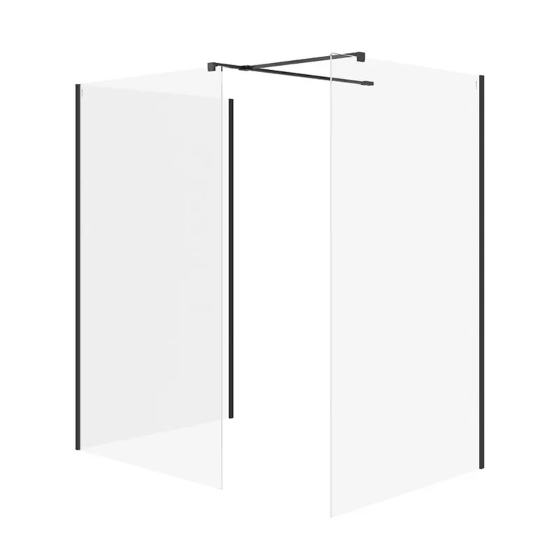 Lage Prijs Sprchový kout Cersanit Mille 90x90x90x200 walk-in černý set B811, S601-198