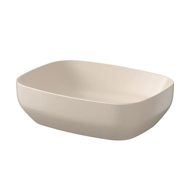 Must-Have Umyvadlo Cersanit Farva 50 na desku obdélníkové, béžová mat, K712-034