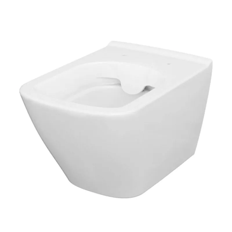 WC mísa Cersanit City závěsná bílá hranatá CleanOn skrytá fixace bez sedátka, K35-041 Beperkte Voorraad