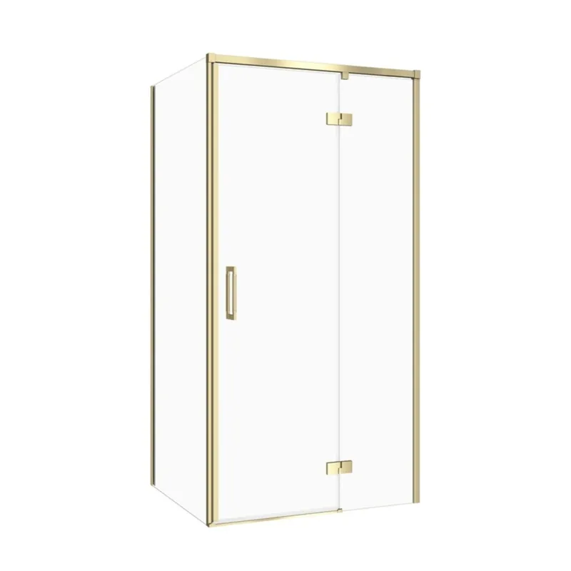 Voordeelprijs Sprchový kout Cersanit Larga 100x80x195 obdélníkový zlatý matný s panty pravý, set C276, S601-468