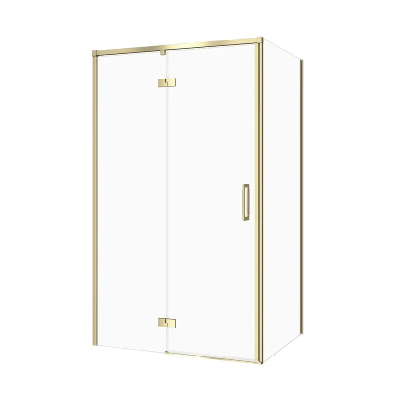Sprchový kout Cersanit Larga 120x80x195 obdélníkový zlatý matný s panty levý, set C283, S601-472 Beperkt Aanbod