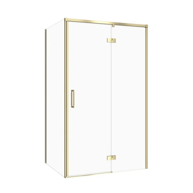 Aanbieding Sprchový kout Cersanit Larga 120x80x195 obdélníkový zlatý matný s panty pravý, set C282, S601-471