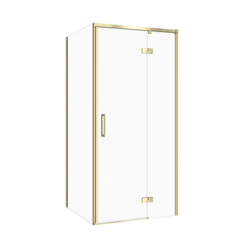 Aanbieding Sprchový kout Cersanit Larga 90x90x195 čtvercový zlatý matný s panty pravý, set C272, S601-467