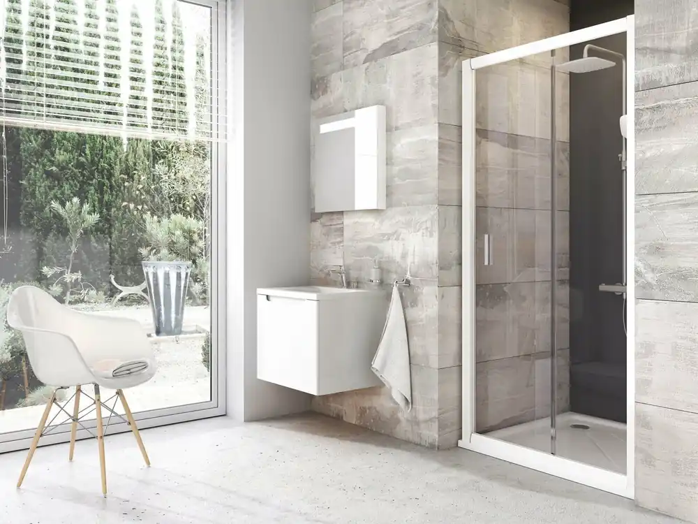 Must-Have Sprchový kout Ravak Blix BLDP2/BLPS 120x90 rohový, bílá/transparent