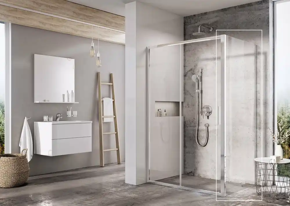 Sprchový kout Ravak Blix Slim BLSDP2/BLSPS 100x90 rohový, lesk/transparent Snelle Levering