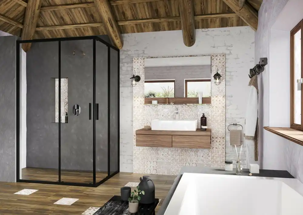 Nu Kopen Sprchový kout Ravak Blix Slim BLSRV2K/BLSRV2K 80x80 rohový, černá/transparent