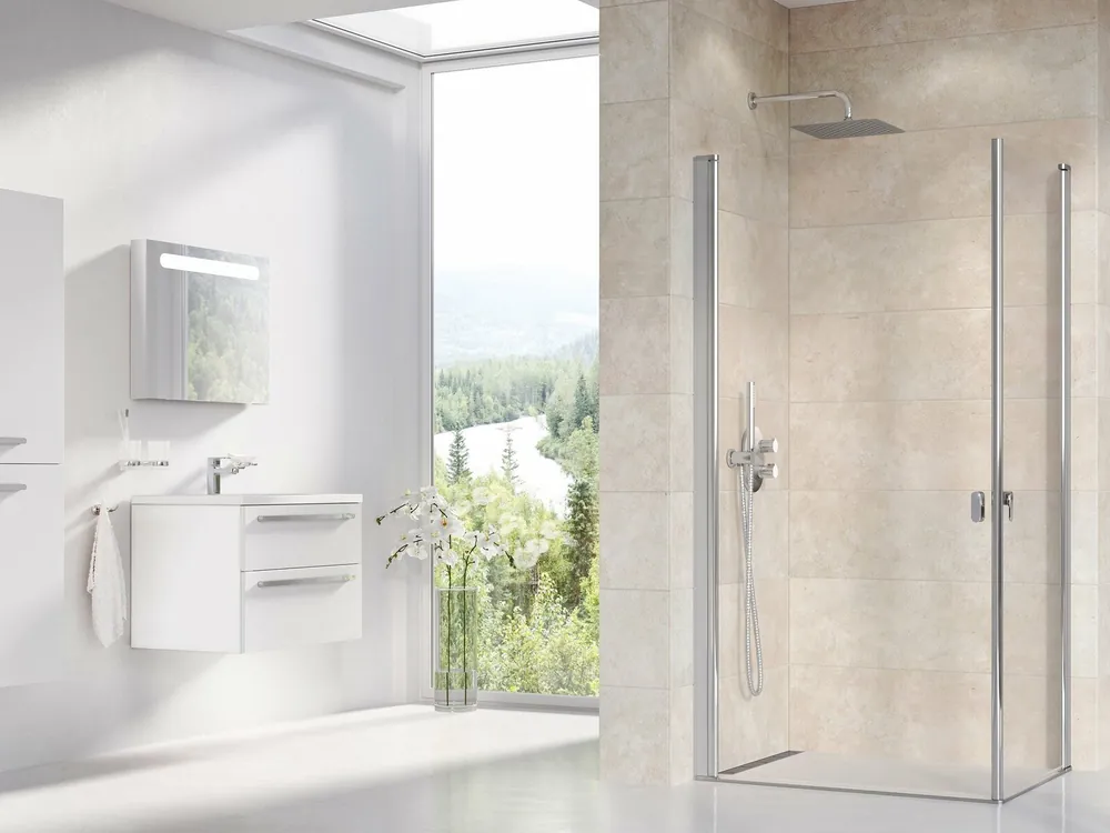 Sprchový kout Ravak Chrome CRV1/CRV2 90x110 rohový, lesk/transparent Weekendaanbieding