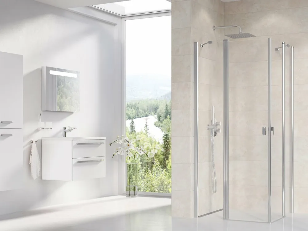 Speciale Aanbieding Sprchový kout Ravak Chrome CRV2/CRV2 80x120 rohový, lesk/transparent