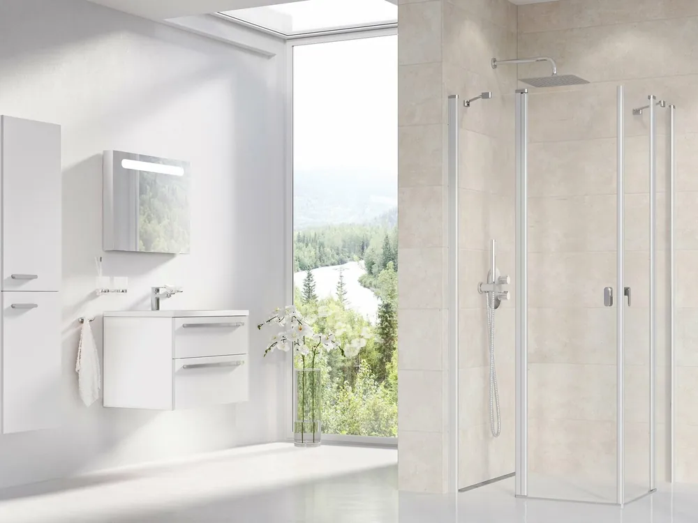 Nu Kopen Sprchový kout Ravak Chrome CRV2/CRV2 90x110 rohový, satin/transparent