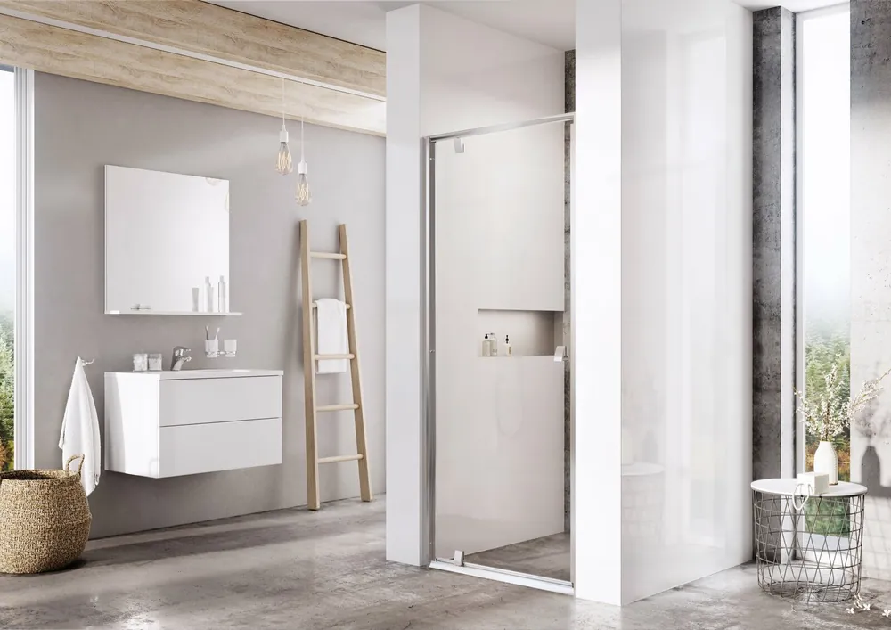 Sprchový kout Ravak Pivot PDOP1/PPS/PPS 90x90 třístěnný, satin/transparent Laatste Kans