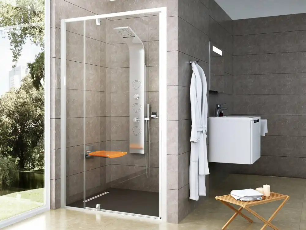 Beste Prijs Sprchový kout Ravak Pivot PDOP2/PPS 100x90 rohový, bílá/chrom/transparent