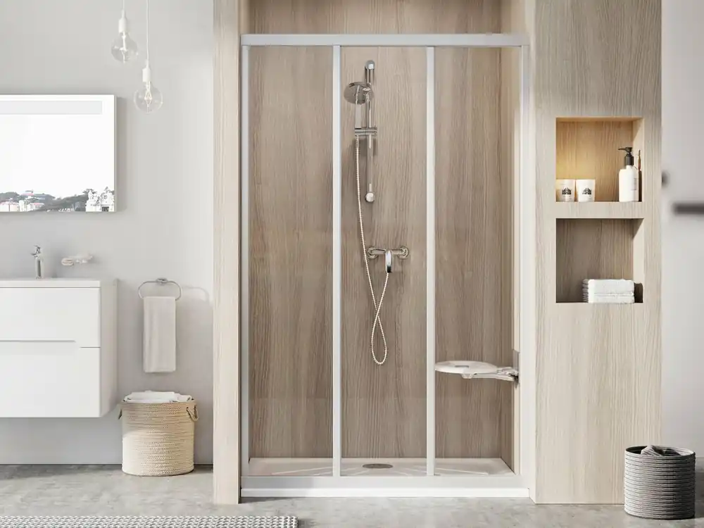 Sprchový kout Ravak Supernova ASDP3/APSS/APSS 90x90x198 třístěnný, satin/transparent Speciale Aanbieding
