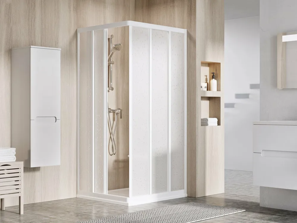 Sprchový kout Ravak Supernova ASRV3/ASRV3 80x80x198 rohový, bílá/pearl Gereduceerde Prijs