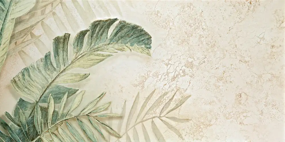 Snelle Levering Dekor Tubadzin Alabaster Shine leaves 3B mat rektifikovaný 60x120