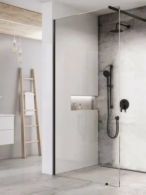 Sprchový kout Ravak Walk-In Double Wall 190-240x60 rohový, černá/transparent Poslední Šance