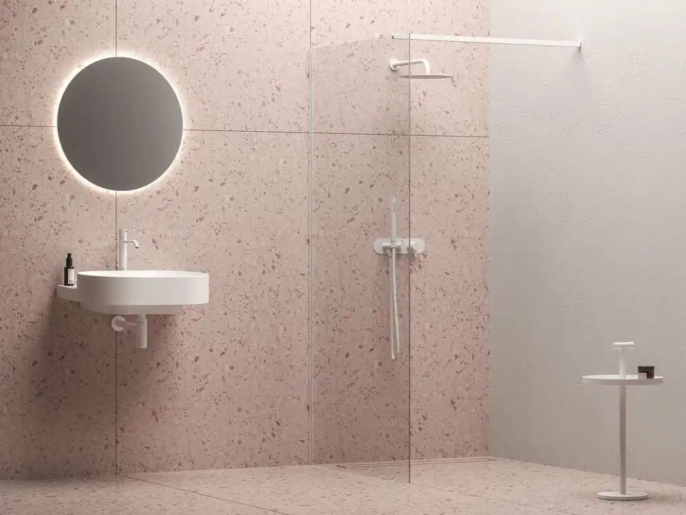 Sprchový kout Ravak Walk-In Double Wall 190-240x80 rohový, bílá matná/transparent Express Levering