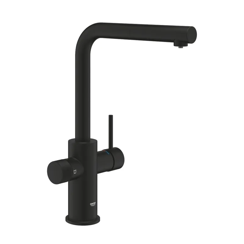 Baterie Grohe Blue Pure Minta filtrační, s vytahovací sprškou, phantom black, 30590KF0 Flitsaanbieding