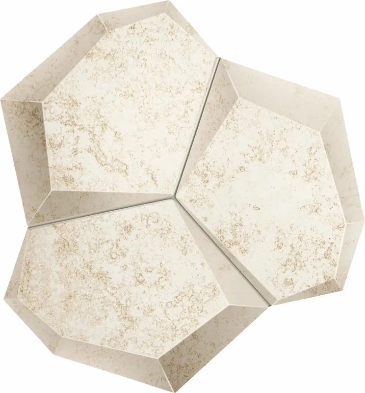 Mozaika Tubadzin Alabaster Shine white mat rektifikovaná 19x21 Laatste Versie