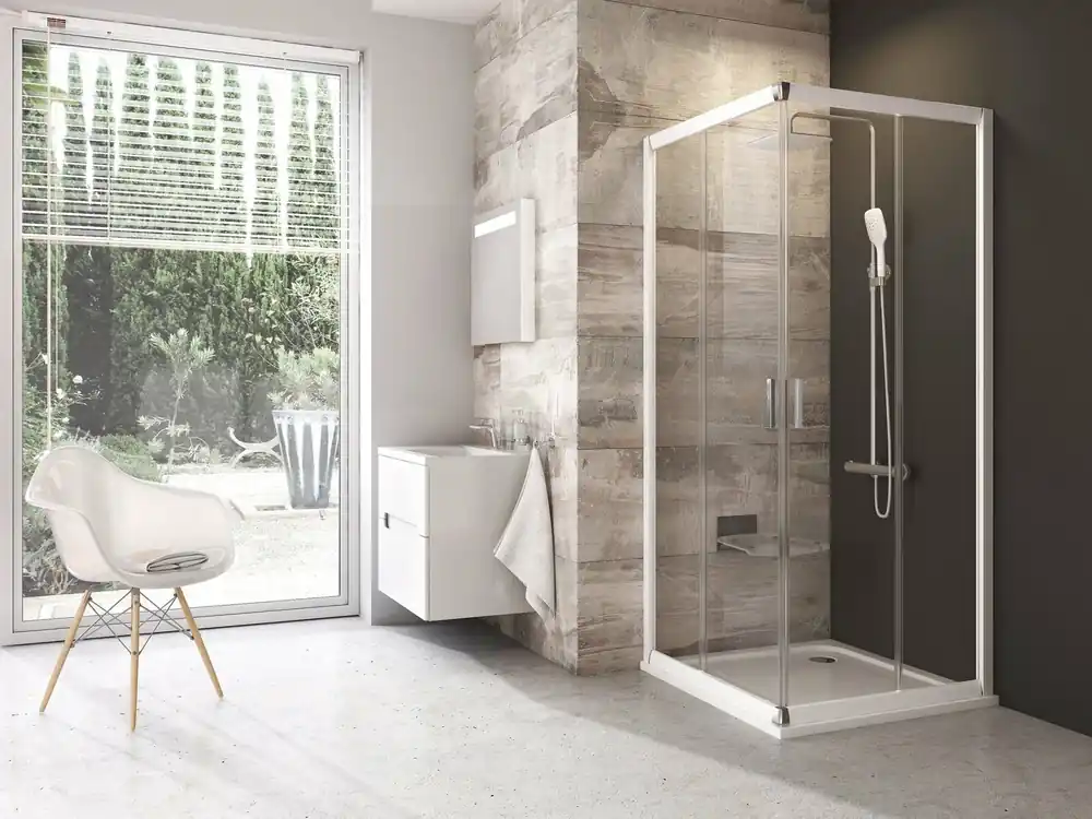 Sprchový kout Ravak Blix BLRV2 80x80 čtyřdílný rohový, bílá/transparent, 1LV40100Z1 Goedkoop
