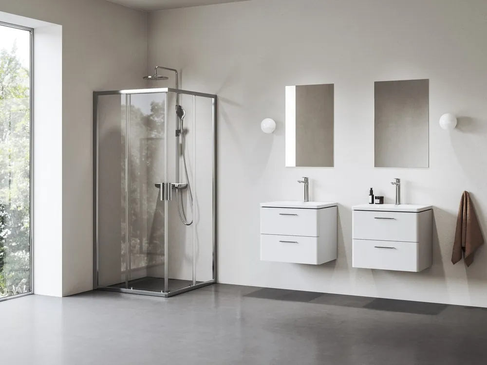 Sprchový kout Ravak Blix II NBLRV2 80 rohový čtyřdílný, chrom lesk/transparent, 1LM40C00Z1 Goedkoop
