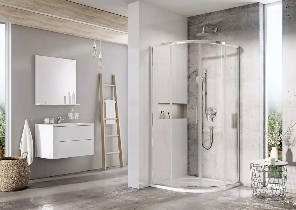 Sprchový kout Ravak Blix Slim BLSCP4 90x90 čtvrtkruhový čtyřdílný, lesk/transparent, X3BM70C00Z1 Superprijs