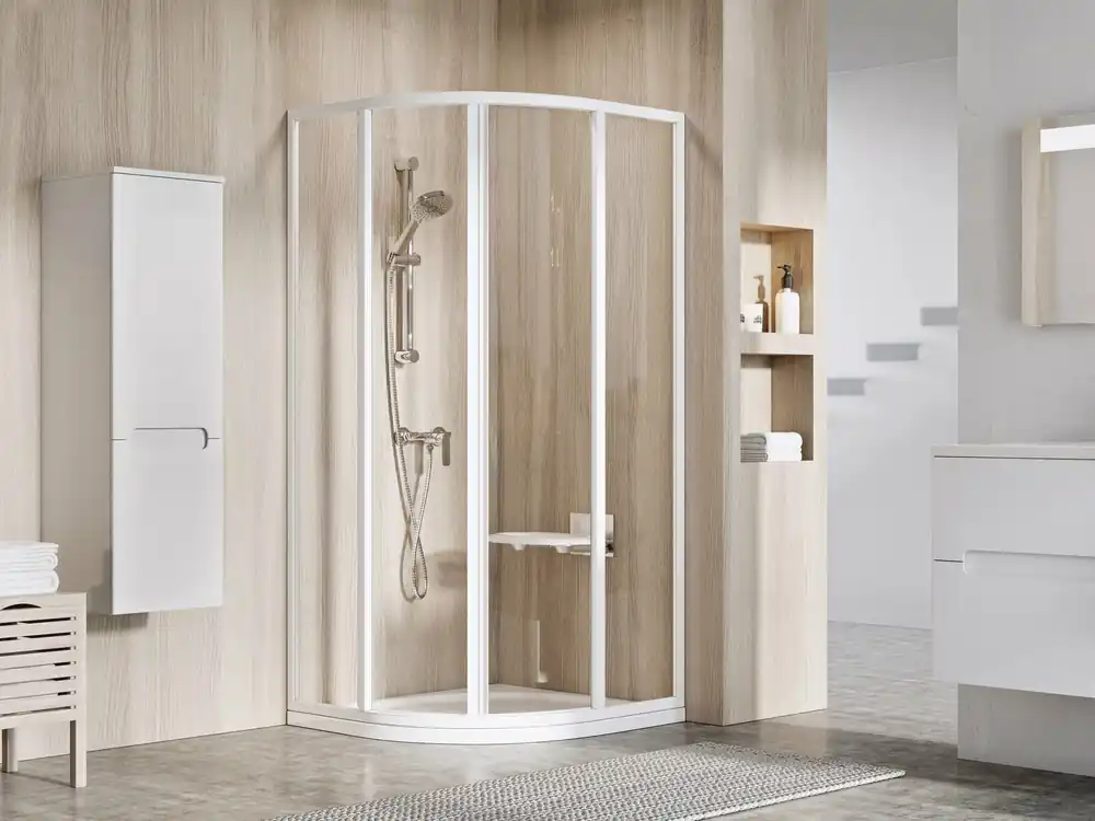 Sprchový kout Ravak Supernova SKCP4 80x80x195 čtyřdílný čtvrtkruhový, bílá/transparent, 3114O102Z1 Gereduceerde Prijs
