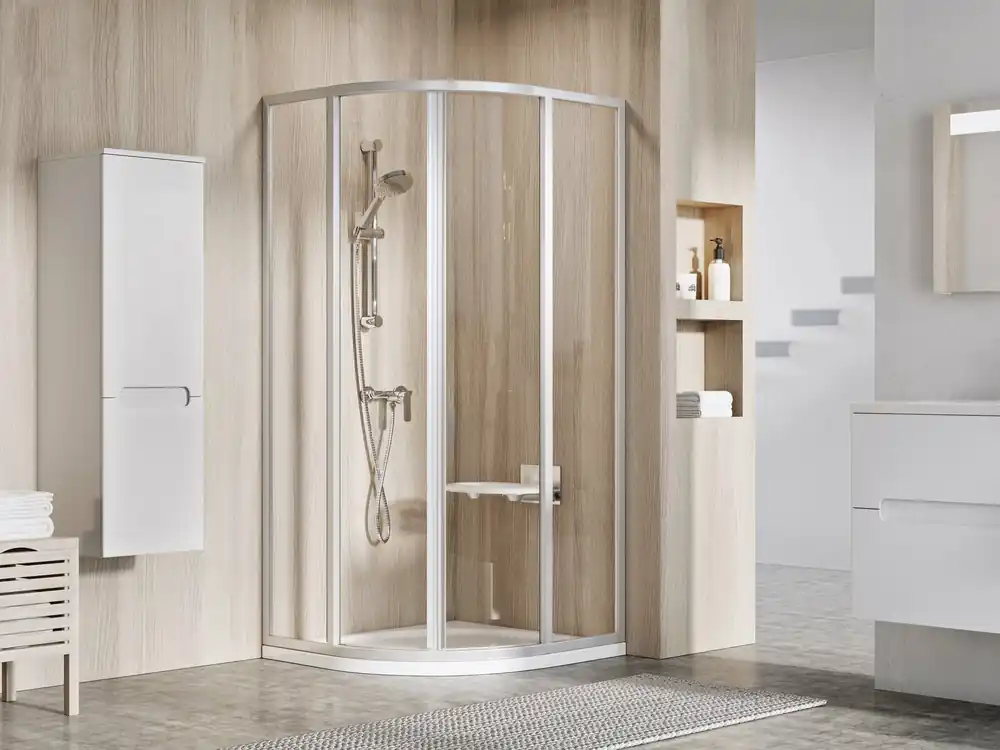 Bestel Nu Sprchový kout Ravak Supernova SKCP4 80x80x195 čtyřdílný čtvrtkruhový, satin/transparent, 3114OU02Z1