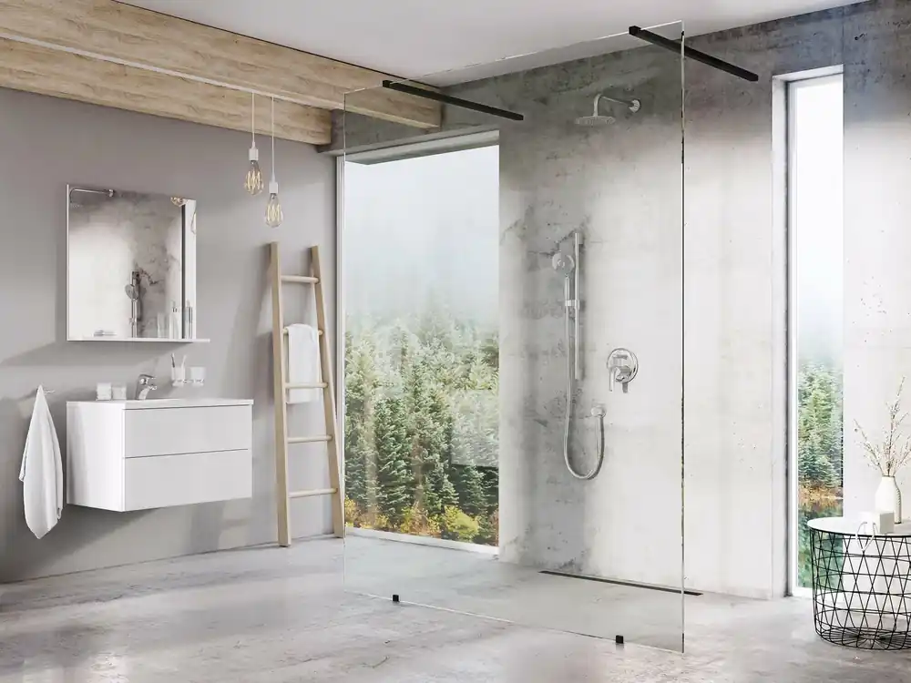 Sprchový kout Ravak Walk-In Free Set 120, černá/transparent, GW9FG030SZ1 Gecertificeerd