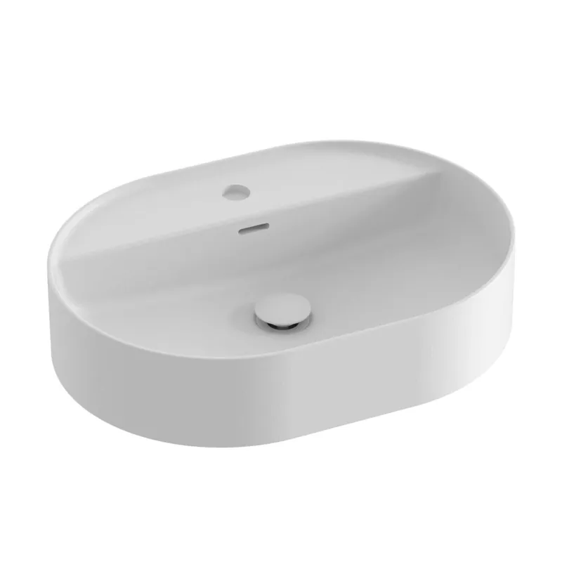 Snelle Levering Umyvadlo Ravak Ceramic Slim Shelf 55 O keramické na desku nebo skříňku tenkostěnné, s přepadem, bílé mat, XJX0E155001