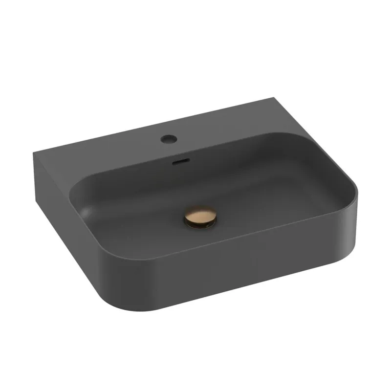 Bestseller Umyvadlo Ravak Ceramic Slim Wall 55 R keramické na zeď, desku nebo skříňku tenkostěnné, s přepadem, antracit, XJX03155005
