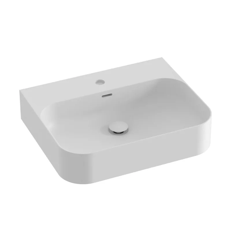 Umyvadlo Ravak Ceramic Slim Wall 55 R keramické na zeď, desku nebo skříňku tenkostěnné, s přepadem, bílé mat, XJX0E155006 Speciale Aanbieding