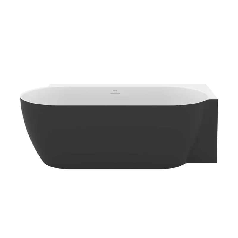 Seizoensaanbieding Vana Ravak Freedom Corner II Tec 175x86 oválná akrylátová volně stojící, černá/bílá, krytka odtoku černá, pravá, CC81700000