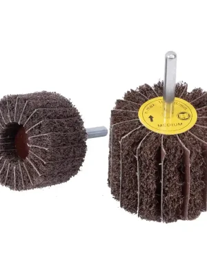 ABRASIVES Kotouč brusný vliesový lamelový na stopce 60x50x6 mm, zr. 120, medium Tovární Cena