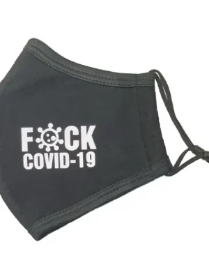 Bavlněná Rouška černá - F*CK COVID 1 ks Beperkt Aanbod