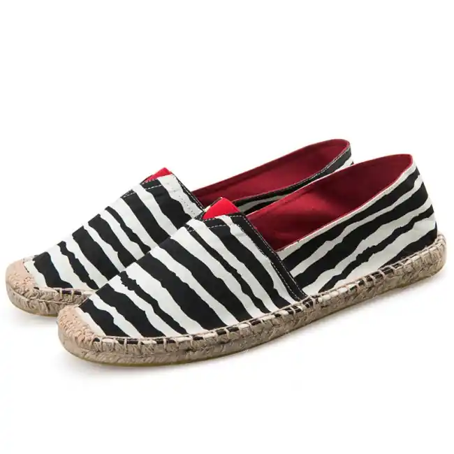 Korting Espadrilky textilní boty Big Stripes - černo bílá - Velikost 39
