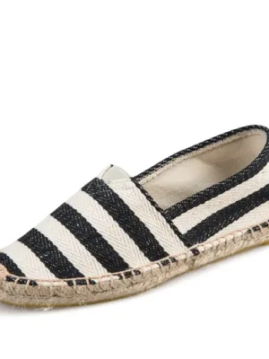 Dokud Zásoby Vydrží Espadrilky textilní boty Black Stripes - černo bílá - Velikost 40
