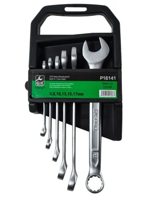 Dokud Zásoby Vydrží GK TOOLS Sada očkoplochých klíčů, matné 6-17 mm, 6 dílů, plastový držák