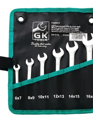 Aanbieding GK TOOLS Sada plochých klíčů, chrom 6-17 mm, 6 dílů, textilní obal