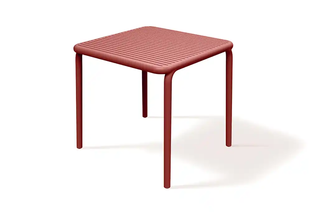 Jídelní stůl BRENE 795x795x755 - barva retro červená Populair