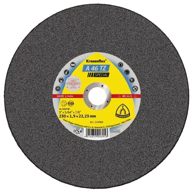 KLINGSPOR Kotouč řezný na nerez/ocel A 46 TZ Special 230x1,9x22,2 mm Koop Vandaag
