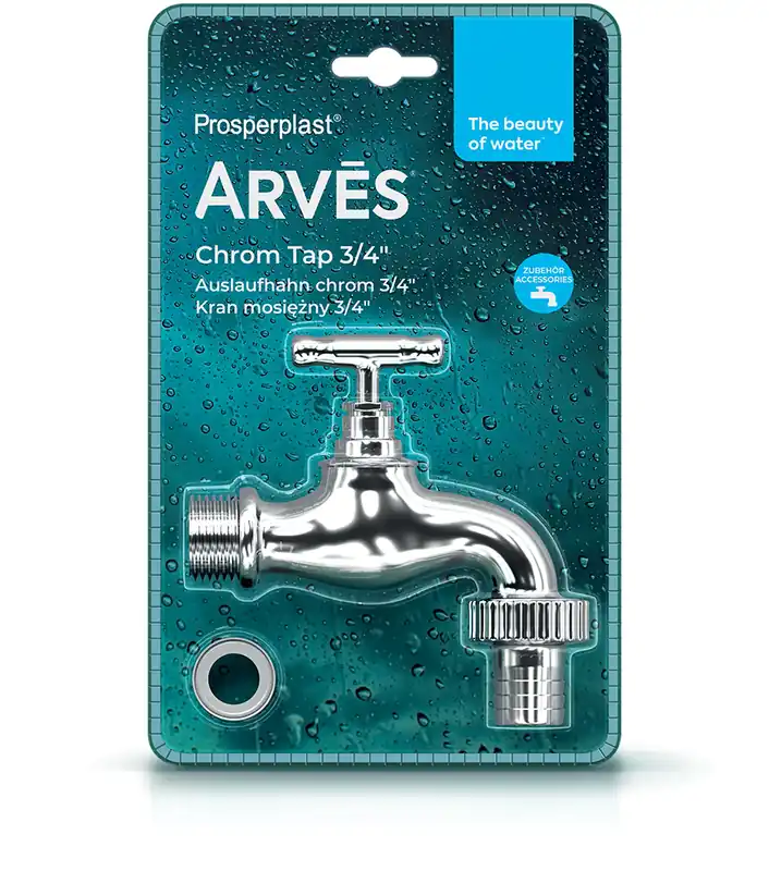 Kohoutek k sudu na dešťovou vodu CHROM TAP 3/4" - barva stříbrná Shop Nu