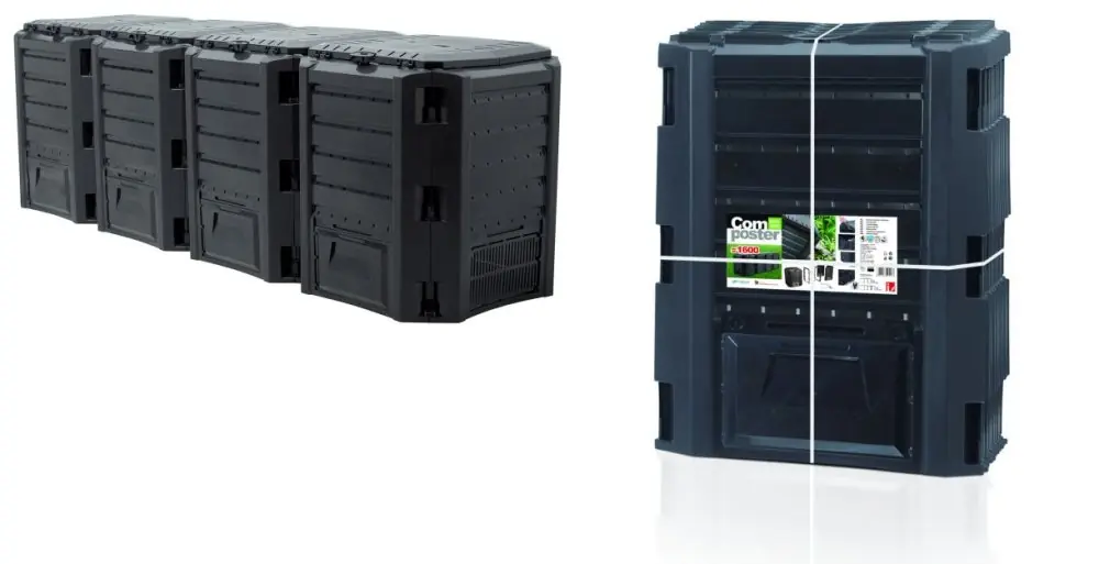 Kompostér MODULE COMPOGREEN 1600 l bez balení - barva černá Koopje