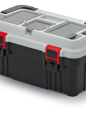 Actieprijs Kufr na nářadí s kov. držadlem OPTIMA 470x256x238 mm - barva šedá