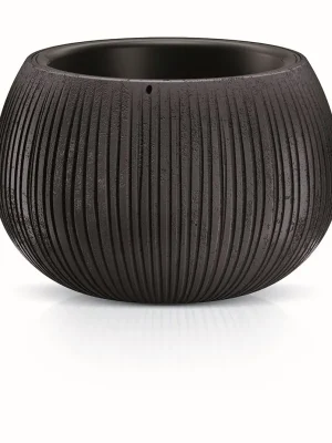Weekendaanbieding Květináč BETON BOWL s vkladem 18 cm - barva černá