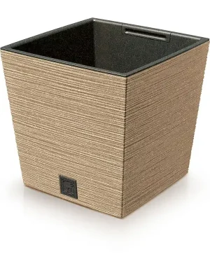 Actieprijs Květináč FURU SQUARE LOW ECO WOOD s vkladem 24 cm - barva naturo ECO