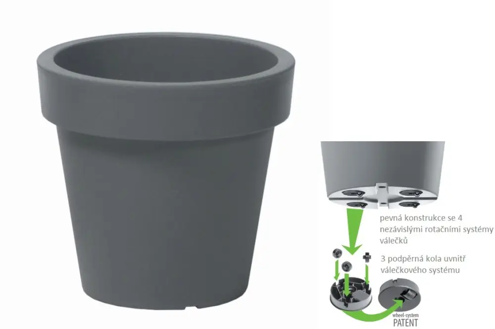 Beperkt Aanbod Květináč LOFLY 58, 2 cm - barva šedý kámen